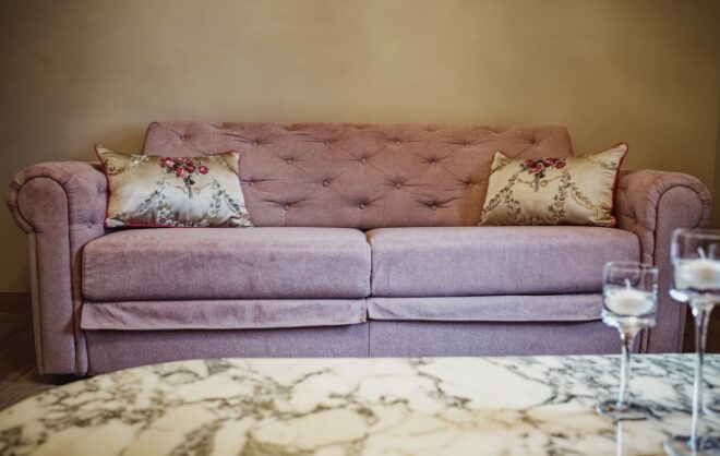 Canapé rose